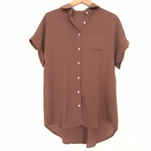 Flowy Loose Button Down - Size M